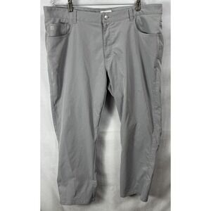 Peter Millar Crown Sport 40x32 Performance 5 Pocket Golf Gray Mens Pants